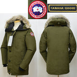 Canada Goose Jasper Parka 3438JM, Military Green, Men's Down Jacket, Coyote Fur, Military Green