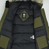 Canada Goose Jasper Parka 3438JM, Military Green, Men's Down Jacket, Coyote Fur, Military Green