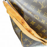 LOUIS VUITTON Monogram Keepall Bandoulière 55 M41414 Boston-Reestäsch mat Schëllerrimm