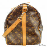 LOUIS VUITTON Monogram Keepall Bandoulière 55 M41414 Boston-Reestäsch mat Schëllerrimm