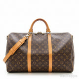 LOUIS VUITTON Monogram Keepall Bandoulière 55 M41414 Travel Boston Bag with Shoulder Strap - Pre-owned