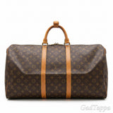 LOUIS VUITTON Monogram Keepall Bandoulière 55 M41414 Travel Boston Bag with Shoulder Strap - Pre-owned