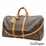 LOUIS VUITTON Monogram Keepall Bandoulière 55 M41414 Boston-Reestäsch mat Schëllerrimm