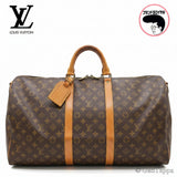 LOUIS VUITTON Monogram Keepall Bandoulière 55 M41414 Travel Boston Bag with Shoulder Strap - Pre-owned