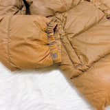 Moncler VALENTINE, Camel Brown, Size 0, Down Coat, Nylon Down Feather Fox Fur, Size 0, Camel Brown