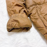 Moncler VALENTINE, Camel Brown, Size 0, Down Coat, Nylon Down Feather Fox Fur, Size 0, Camel Brown