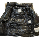 MONCLER ROD, Shiny Black, Size 1, Coyote Fur Jacket, Size 1, Shiny Black