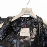 MONCLER ROD, Shiny Black, Size 1, Coyote Fur Jacket, Size 1, Shiny Black