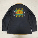 Gucci, Black, Size 44, Faux Fur Lined Parka Coat, Coated Cotton, 44, Black