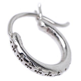 Chrome Hearts, Silver, 12mm, Chrome Hearts Jewelry HOOP TFL SML Hoop Earring, 18K White Gold, 12mm, Silver