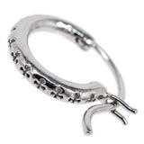 Chrome Hearts, Silver, 12mm, Chrome Hearts Jewelry HOOP TFL SML Hoop Earring, 18K White Gold, 12mm, Silver