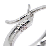 Chrome Hearts, Silver, 12mm, Chrome Hearts Jewelry HOOP TFL SML Hoop Earring, 18K White Gold, 12mm, Silver