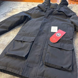 Canada Goose Brookfield, Black/Navy, Down Jacket, Fur Trim Hood, Black/Navy
