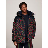 Tommy Hilfiger x Pendleton, Black Multi-Color, XXS, Monogram Puffer Down Jacket, XXS, Black