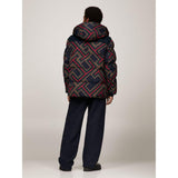 Tommy Hilfiger x Pendleton, Black Multi-Color, XXS, Monogram Puffer Down Jacket, XXS, Black