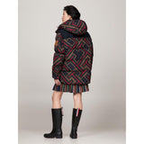 Tommy Hilfiger x Pendleton, Black Multi-Color, XXS, Monogram Puffer Down Jacket, XXS, Black