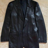 Gucci by Tom Ford, Black, Leather Blazer Jacket, Lambskin, Black
