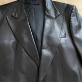 Gucci by Tom Ford, Black, Leather Blazer Jacket, Lambskin, Black