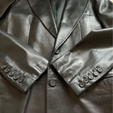 Gucci by Tom Ford, Black, Leather Blazer Jacket, Lambskin, Black