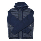 MONCLER MAGLIONE, Navy, Size M, Knit Down Jacket, Nylon/Wool, Size M, Navy