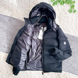 Moncler Montgenevre, Black, Size 0 (XS), Down Jacket, Wool Nylon Down Feather, Size 0, Black