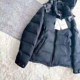 Moncler Montgenevre, Black, Size 0 (XS), Down Jacket, Wool Nylon Down Feather, Size 0, Black