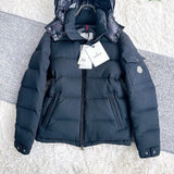 Moncler Montgenevre, Black, Size 0 (XS), Down Jacket, Wool Nylon Down Feather, Size 0, Black