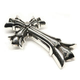 Chrome Hearts, Silver, 4.6cm x 8.0cm, Chrome Hearts Jewelry Double CH Cross Large Necklace Pendant Top, Sterling Silver 925, 4.6cm x 8.0cm, Silver
