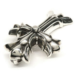 Chrome Hearts, Silver, 4.6cm x 8.0cm, Chrome Hearts Jewelry Double CH Cross Large Necklace Pendant Top, Sterling Silver 925, 4.6cm x 8.0cm, Silver