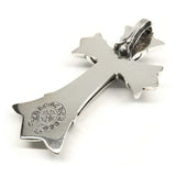 Chrome Hearts, Silver, 4.6cm x 8.0cm, Chrome Hearts Jewelry Double CH Cross Large Necklace Pendant Top, Sterling Silver 925, 4.6cm x 8.0cm, Silver