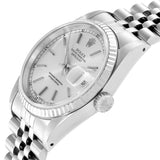 Rolex 16234 Datejust Härerauer – P-Serie, wäisst Zifferblat, Stréchindexen, Edelstol