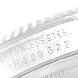 Rolex 16234 Datejust Härerauer – P-Serie, wäisst Zifferblat, Stréchindexen, Edelstol