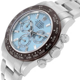 Rolex Daytona 116506A Herrenuhr aus Platin mit eisblauem Diamantzifferblatt