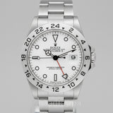 Vintage Rolex Explorer II 16570 White Dial Stainless Steel GMT Men’s Watch