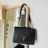 Christian Dior Black Leather Handle Bag 3D CD Logo Lock
