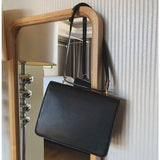 Christian Dior Black Leather Handle Bag 3D CD Logo Lock