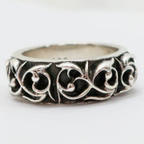 Chrome Hearts, Silver, Size 18, Chrome Hearts Jewelry Eternity Vine Band Ring, SV925 Sterling Silver, 8mm, Silver