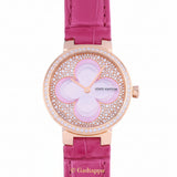 Louis Vuitton Tambour Slim Color Blossom PM Q1K0B Pink Dial Women's Watch Pre-owned