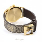 GUCCI G-TIMELESS Brown Leather Strap Women's Watch YA1264068A