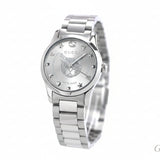 Gucci G-Timeless Silver Stainless Steel Silver Dial Quartz Watch for Ladies - GUCCI YA 126595
