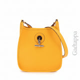 Hermes Vespa TPM Shoulder Bag, Epsom Leather, Jaune Color, Silver Hardware  Pre-owned